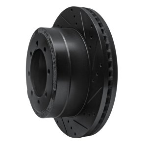 Ford F-350 Super Duty Brake Rotor (1) - Rear Right - R1 Concepts - Drilled & Slotted - Black - `11-`22